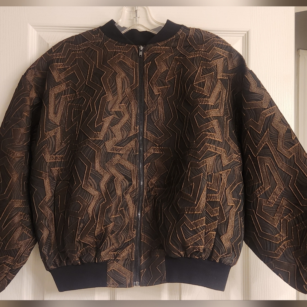 NuDenmark Geometric Patterned Bomber Jacket - image 2